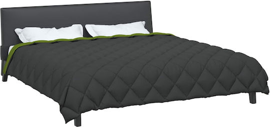 vidaXL Duvet Cover Super King 220x260 Green Charcoal
