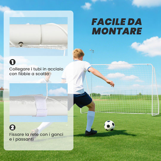 Games & Training Durable UV Resistant Ground Anchors Football Goal 301x120x200cm