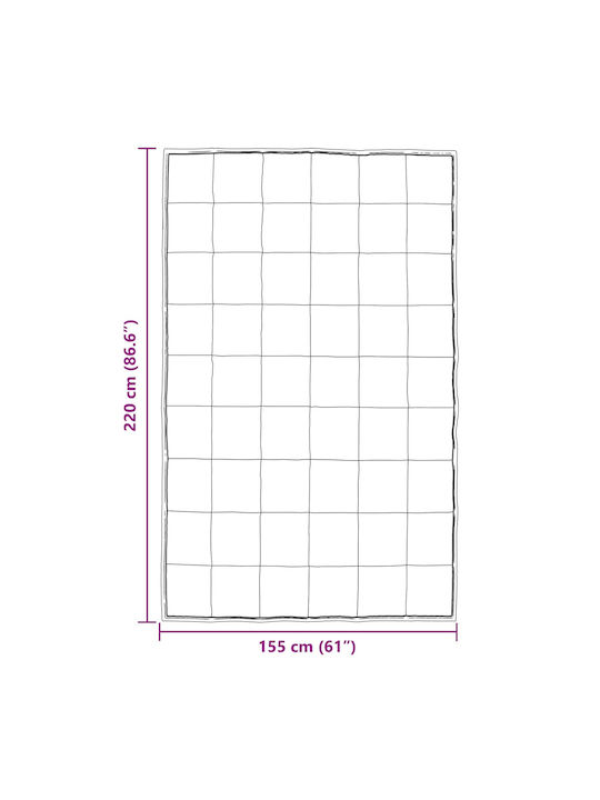 vidaXL Παπλωματοθήκη Υπέρδιπλη 220x155 Ασημί