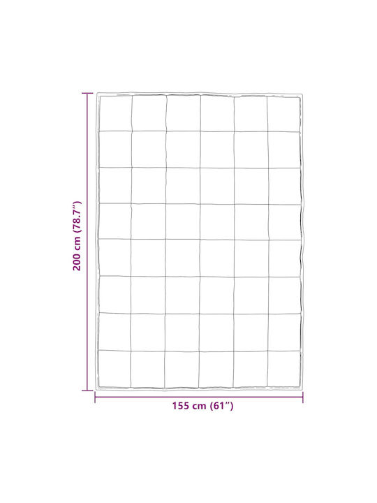 vidaXL Bettbezug Doppelbett 200x155 Silver