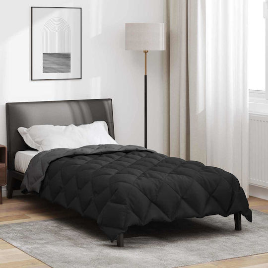vidaXL Husă de Pilotă Single 135x200 Black, Anthracite