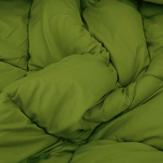 vidaXL Duvet Cover Single 140x200 Green, Anthracite