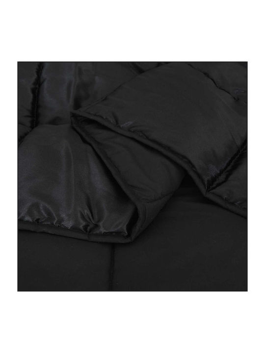 vidaXL Double Blanket 200x240cm Black