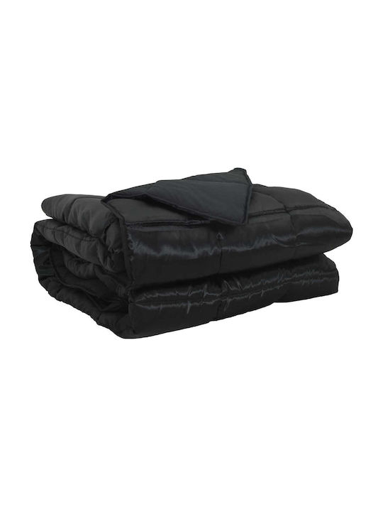 vidaXL Double Blanket 200x240cm Black