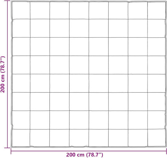 vidaXL Одеяло Двойно 200x200см. Черно