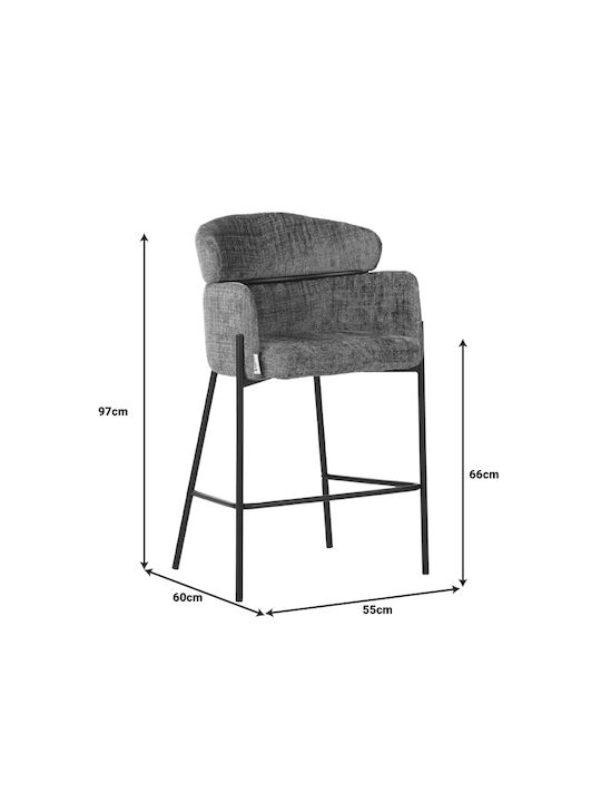 Hocker Bar Metall Tolerse Light Gray 2Stück 55x60x97cm