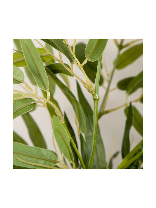 Homcom Artificial Bamboo Plant Height 90 Cm 504 Peva Pp Leaves Green Cement Pot Ø15x12.5 Cm 830-669v00gn