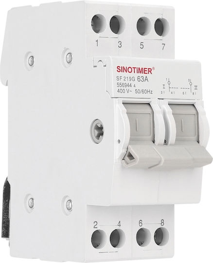 Sinotimer Μεταγωγικός Διακόπτης Ράγας 400V 63A