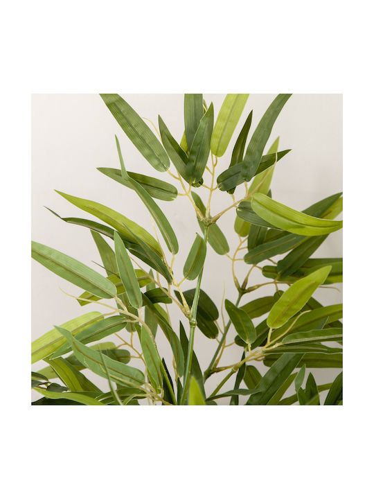 Homcom Artificial Bamboo Plant Height 90 Cm 504 Peva Pp Leaves Green Cement Pot Ø15x12.5 Cm 830-669v00gn