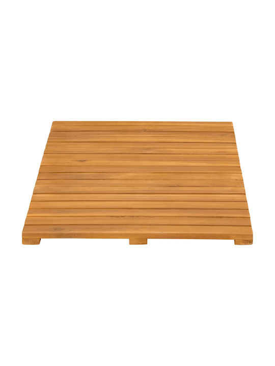 vidaXL Non-Slip Bath Mat Wooden 42025254 Coffee 60x40cm