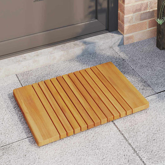vidaXL Bath Mat Wooden 42025262 Coffee 59x40cm