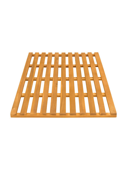 vidaXL Non-Slip Bath Mat Wooden 42025261 Coffee 100x53cm
