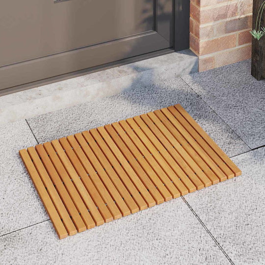 vidaXL Bath Mat Wooden 42025251 Coffee 60x40cm