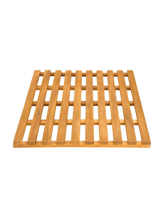 vidaXL Non-Slip Bath Mat Wooden 42025260 Coffee 100x53cm