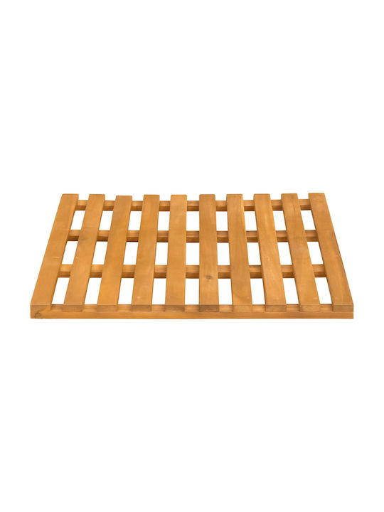 vidaXL Non-Slip Bath Mat Wooden 42025259 Coffee 100x53cm