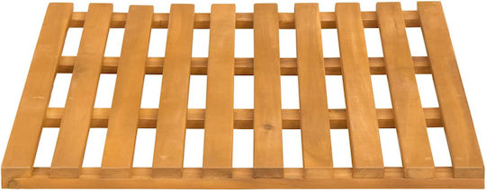 vidaXL Non-Slip Bath Mat Wooden 42025259 Coffee 100x53cm