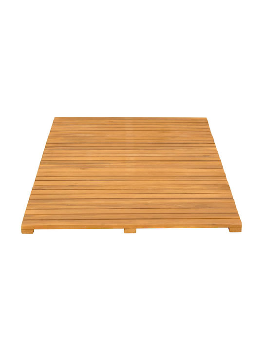 vidaXL Non-Slip Bath Mat Wooden 42025257 Coffee 100x55cm