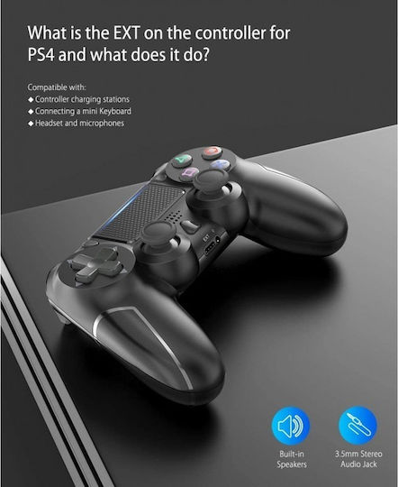 Yccteam Wireless Gamepad for PS4 Black