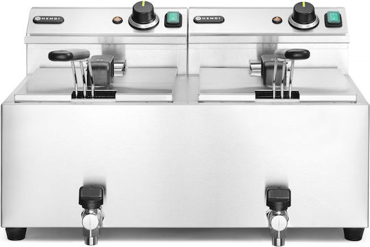 Hendi Elektrische Fritteuse Doppel 7kW Kapazität 2x8lt 60.5x51.5x34.5cm