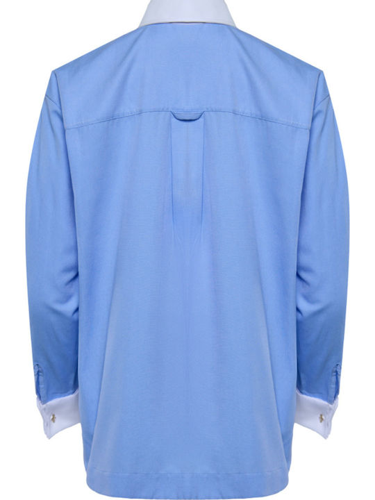 Langärmelig Damen Hemd Blue/white