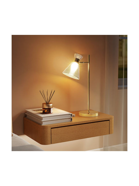 HomCom Decorative Lamp Flower with Socket for Bulb E27 Gold
