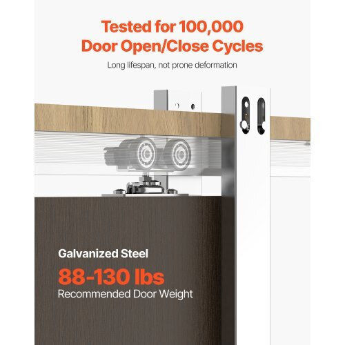 Vevor Sliding Door Mechanism 203.2cm Brown