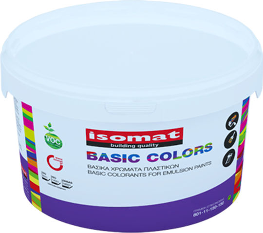 Isomat Basic Colors Plastik Farbe für Innenbereich Verwendung Rot 375ml