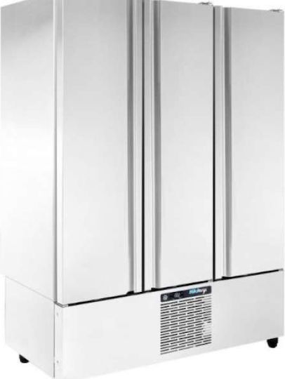 Niki Inox Commercial Refrigerator Cabinet with 3 Doors L134xD70xH186cm