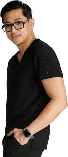 Cherokee Men's Black Medical Blouse