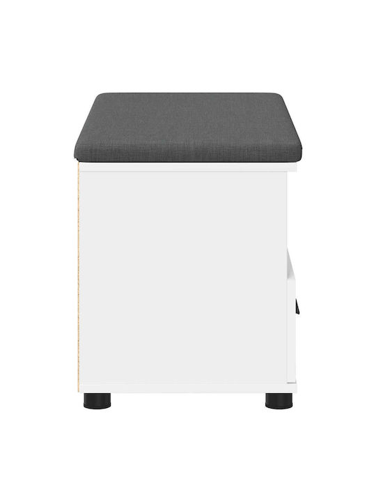 Mobilier de Intrare cu Bancă Alb 80x38x46cm