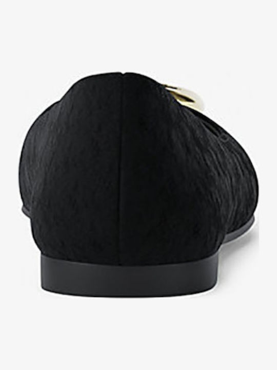 Suede Pointy Ballerinas Black