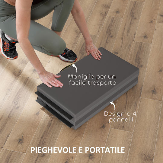 HomCom Exercise Mat Gray (180x80x5cm)