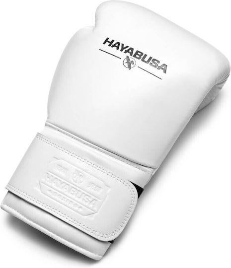 Hayabusa Pro Velcro Boxhandschuhe Leder für Kampf Weiß