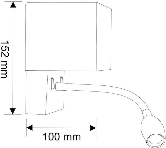 Adeleq Lamp Wall LED White 15.2x10cm Adeleq Lamp Wall LED White 15.2x10cm
