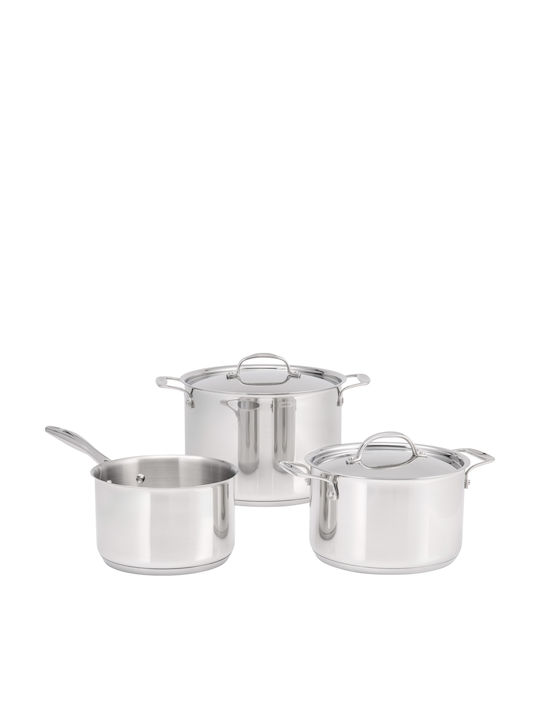 Horwood Essentials Rostfreier Stahl Töpfe Set aus 3 Töpfen