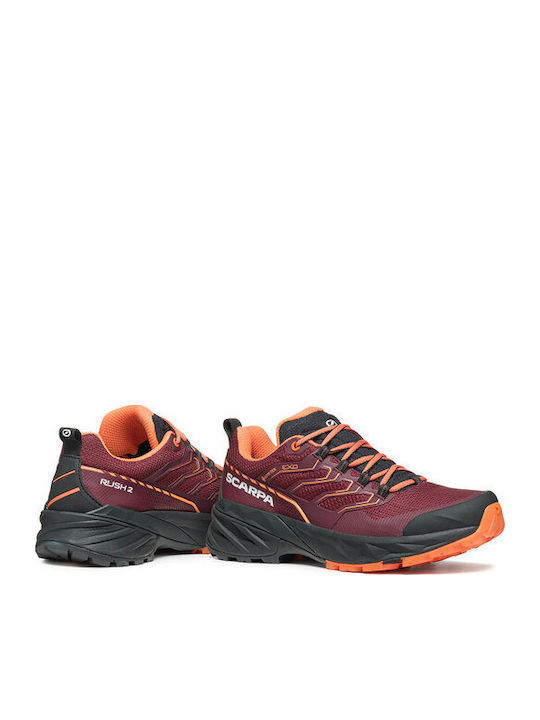 Scarpa Rush 2 Women's Hiking Shoes Waterproof with Gore-Tex Membrane Burgundy