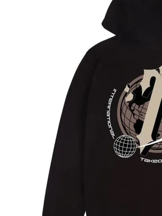 International Takeover Φούτερ με Κουκούλα Μαύρο