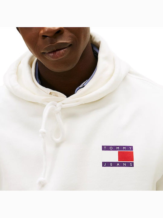 Sweatshirt with Hood Ecru, Red, Purple