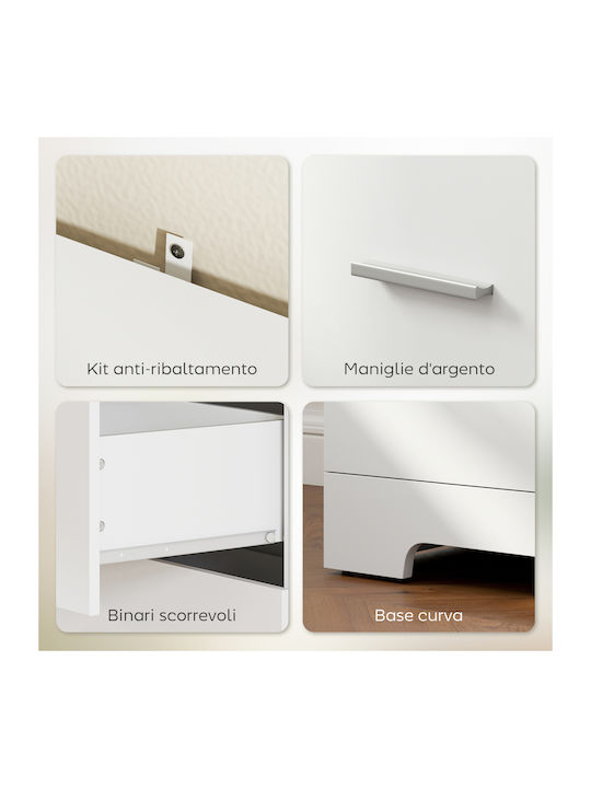 Bookcase White 79x39.5x182.2cm