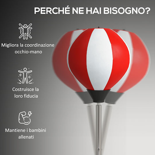 HomCom Συνθετικός Σάκος Ταχύτητας με Ύψος 43cm Κόκκινος