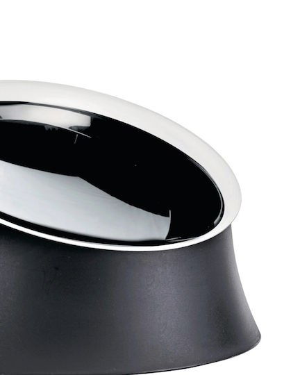 Alessi Stainless Steel Bowl Food for Dog 1.52lt in Black Color