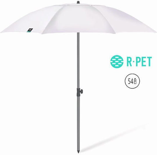 Terra Nation Au Kiri Rpet Folding Beach Umbrella Diameter 1.8m with UV Protection and Air Vent White