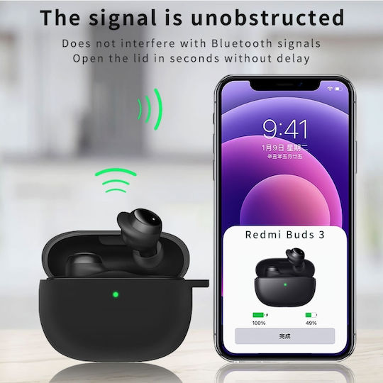 Hülle Silikon mit Haken in Weiß Farbe für Redmi Buds 3 Lite