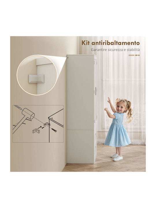 Floor Cabinet White 60x40x159cm