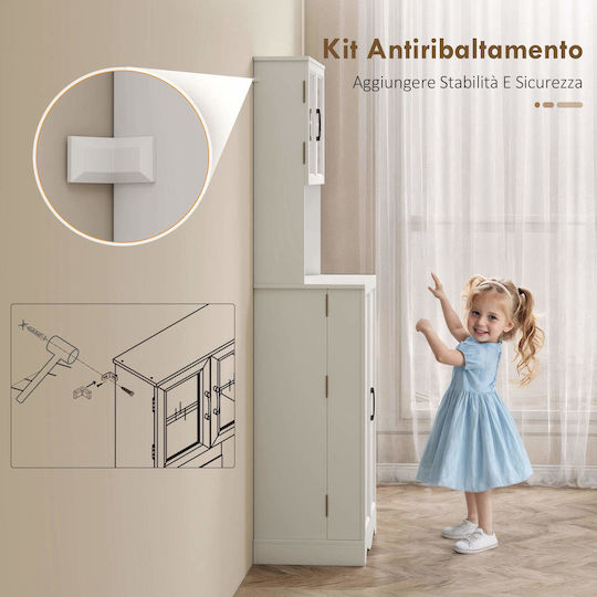 Ντουλάπι Κρεμαστό Λευκό 60x39.5x179.6εκ.