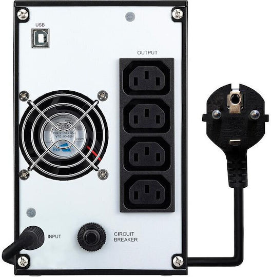 Tecnoware EVO DSP Plus UPS On-Line 800VA 720W with 4 IEC Outlets