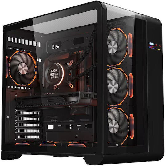 1STPLAYER RT7 Gaming Midi Tower Κουτί Υπολογιστή με Πλαϊνό Παράθυρο Μαύρο