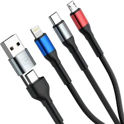 3MK Hyper USB-A to Lightning Cable 18W Μαύρο 1.2m