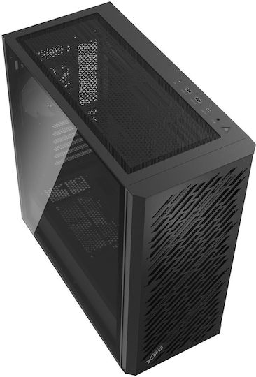 Adata XPG Valor Air Pro Gaming Midi Tower Computer Case with Side Window and ARGB Lighting Black