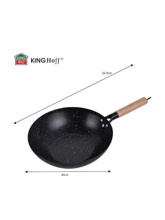 KING Hoff Wok made of Aluminum with Stone Coating 30cm
